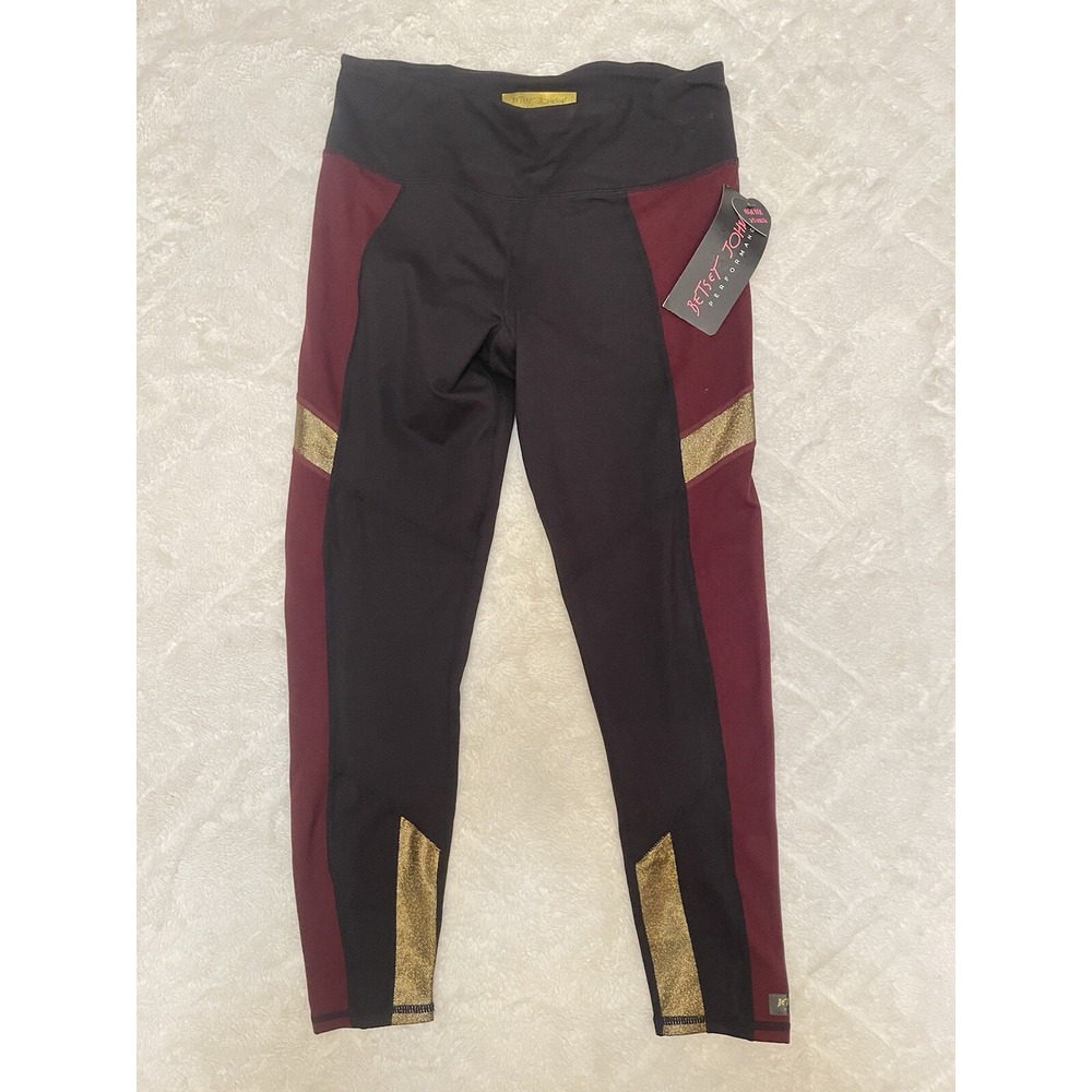 Betsy Johnson Women's Performance Yoga Pants Capri Stretch Active Legging